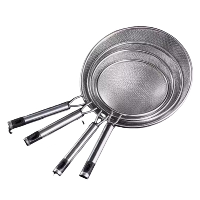 有柄面粉筛筛糖粉筛油双层不锈钢