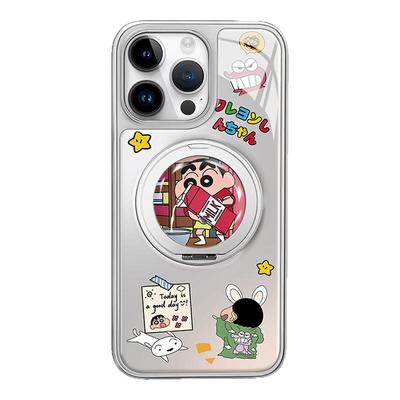 蜡笔小新磁吸支架滴胶手机壳