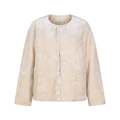 HeyDress新中式丝绒刺绣棉服