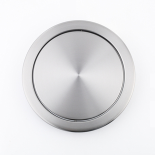 不锈钢台面装饰摇摆盖嵌入式厨房垃圾桶洗手间圆形隐藏式弹盖翻盖