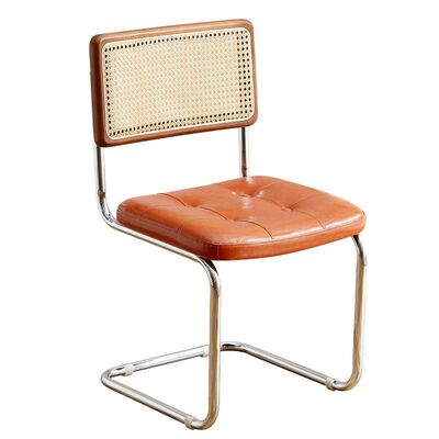 北欧家用餐椅民宿复古风设计师藤编椅子ins网红咖啡厅中古休闲椅