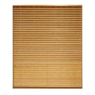 木百叶窗帘椴木电动升降卷帘中古风竹百叶帘遮阳透气竹帘卷帘定制