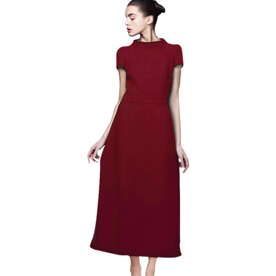 气质名媛复古修身显瘦连衣裙简约