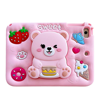 卡通小熊硅胶适用iPad保护套防摔