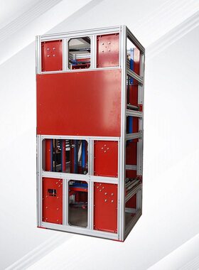 往复式升降机厂家跨楼层垂直输送机仓库1,2吨托盘z型往 复式提升