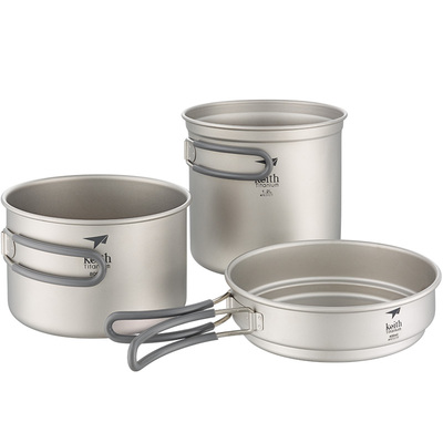 铠斯keith纯钛锅户外多用途饭盒