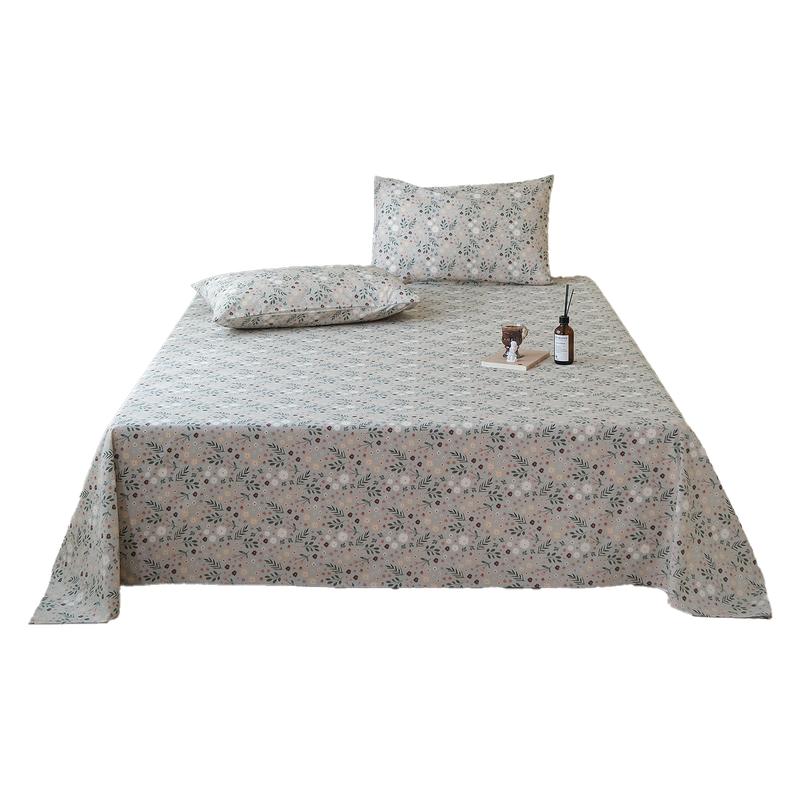 高支纯棉水洗棉床单单件贴身不起球宿舍家用被单全棉三件套