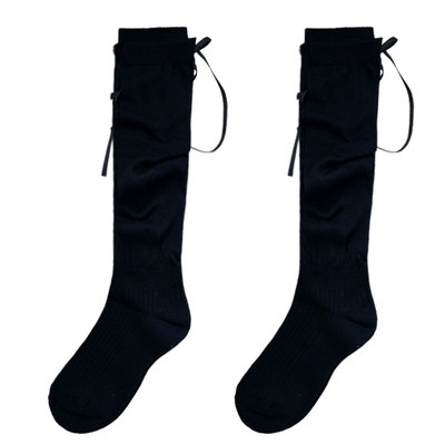 芭蕾风蝴蝶结堆堆袜夏季