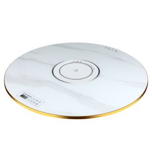 白岩板纹转盘暖菜板电磁炉饭菜保温板加热板家用火锅电动餐桌转盘