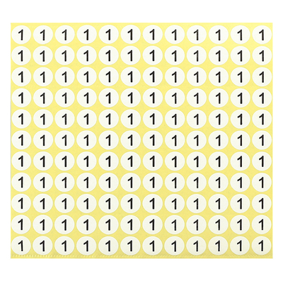 1到10数字贴自粘不干胶圆形序号