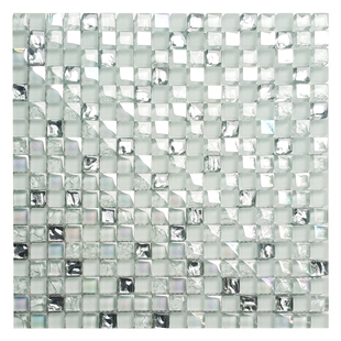 蓝色水晶玻璃冰裂马赛克瓷砖浴室卫生间石材电视背景墙贴阳台装饰