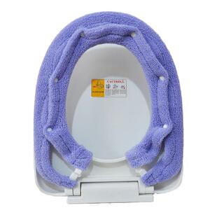 买2送1通用马桶垫坐便套加厚纽扣款家用座便器子可水洗易拆装大号