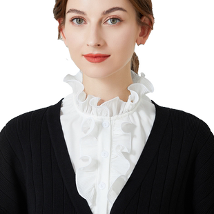 假领子女百搭假领新款女士衬衣领秋冬春季毛衣打底衬衫领蕾丝雪纺