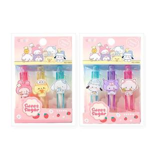 可拼接铅笔帽铅笔保护套小学生加长杆延长器一年级透明握笔器女孩男生儿童三角洞洞铅笔笔套笔盖子幼儿园通用