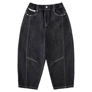 男童加绒牛仔裤2025秋冬新款儿童加绒加厚一体绒保暖长裤子冬装