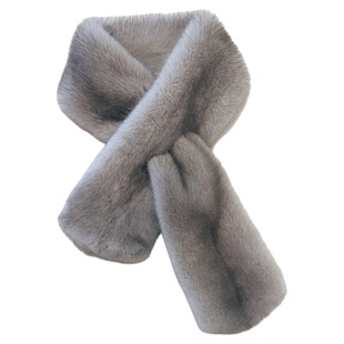 哥本哈根整貂皮草围巾天鹅绒女冬季保暖奢华整皮优雅双面貂毛围脖