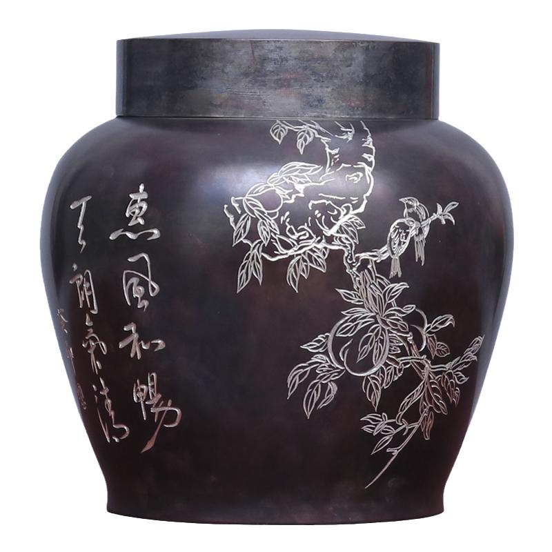 1200g装特大纯锡茶叶罐李丽做旧