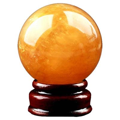 厨房西北角天然原石摆件水晶球