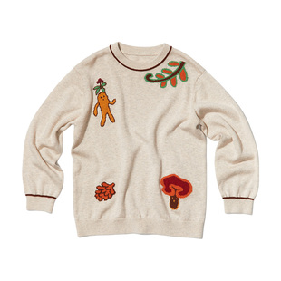 allblu幼岚【草药精灵手工勾花毛衣】儿童毛衣25秋新款男童女童耐