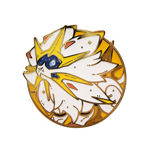 动漫周边精灵宝可梦金属徽章索尔迦雷欧口袋妖怪露奈雅拉胸针pin