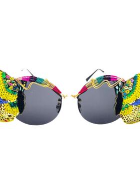 Butterfly手作黑色缠绕圆形太阳