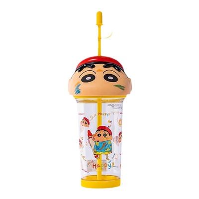 火华蜡笔小新tritan吸管杯女生