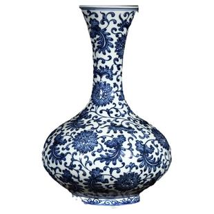 景德镇陶瓷器手绘仿古青花瓷花瓶摆件插花中式客厅家居酒柜装饰品