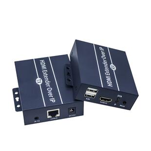 HDMI延长器KVM带USB鼠标键盘网线网络传输器100米200米高清HDMI线音视频信号放大器1080P