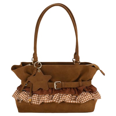 VANWALK/出走大容量裙边托特包包