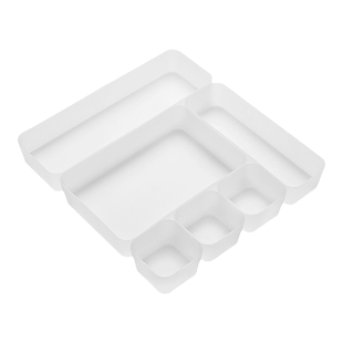 日式抽屉收纳盒内置分格整理盒神器桌面文具厨房里面的小分隔盒子