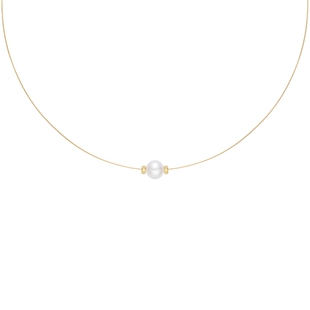 HEFANG何方悬浮珍珠项链轻奢淡水珍珠锁骨链配饰女生日礼物