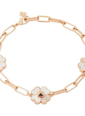 katespade桃心四叶花手链
