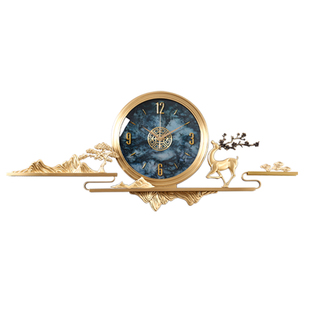 新中式客厅挂钟2025新款高端大气轻奢挂墙壁时钟表挂表装饰上档次