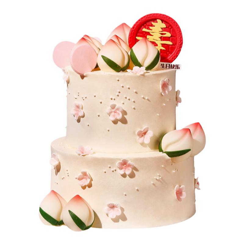 CAKEBOSS双层祝寿贺寿蛋糕