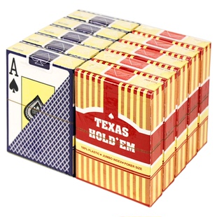 德州扑克牌 金艺606防水双面磨砂塑料扑克牌 宽版大字 【10副装】