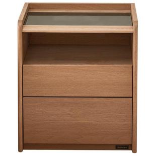 全友家居2025新款北欧风带灯床头柜家用卧室床边储物收纳小柜子