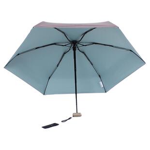 出口外贸14厘米银钛金六折超轻防晒遮阳晴雨伞小巧便携折叠口袋伞