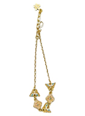 燕归永生春珐琅足银送礼手链女