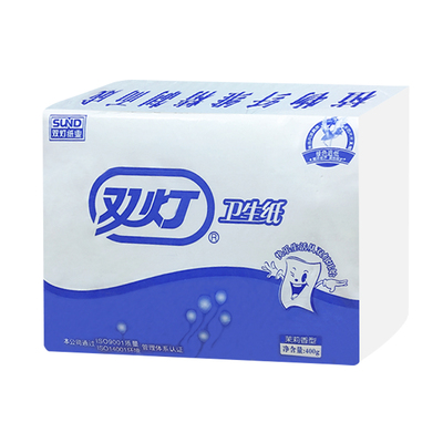 双灯平板卫生纸厕纸20包实惠装400克家用老式厕所纸巾草纸整箱批