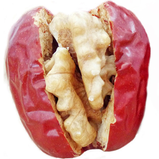 新疆特产美食特级大红枣和田大枣夹核桃仁抱抱果500g185纸皮核桃