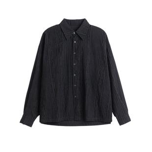 INSOMNIA失眠者 【清仓】oversize宽松翻领高级感肌理感衬衫套装