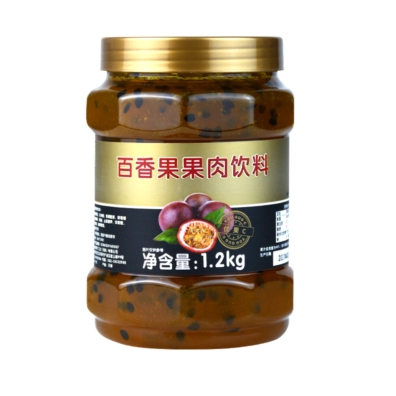 鲜活百香果酱优果c浓缩饮料原料