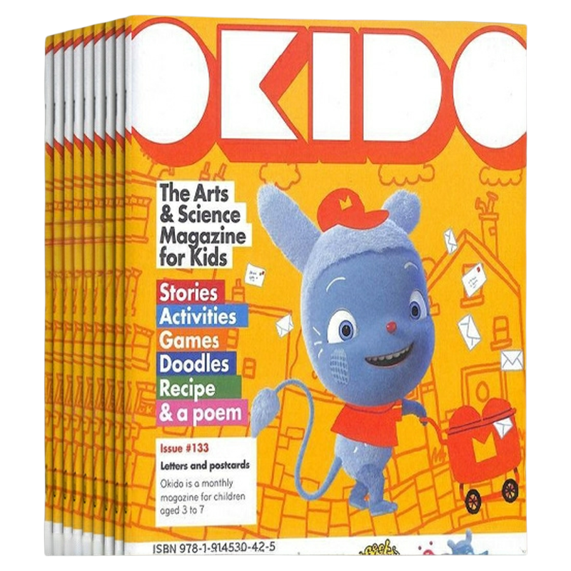 OKIDO英文原版杂志 2026年1月起订 1年共12期  3-7岁儿童益智阅读科学主题OKIDO STEAM期刊杂志订阅 杂志铺