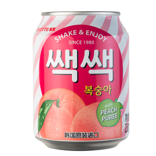 韩国原装进口LOTTE乐天蜜桃果汁饮料238ml*12罐礼盒葡萄橙汁草莓