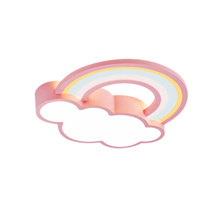 儿童房卧室吸顶灯创意男孩女孩房彩虹云朵灯led护眼灯智能语音灯