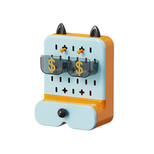 桌面洞洞板收纳盒置物架多功能文具收纳书房卧室办公桌学生摆件