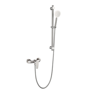 高依斯304不锈钢明装混水阀淋浴龙头开关冷热下出水龙头花洒套装