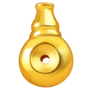 黄金光面转运珠三通佛塔足金999手串3D硬金男女款佛珠配件手链