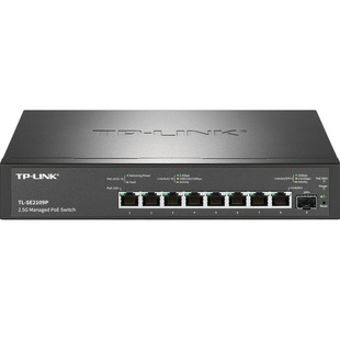 普联TP-LINK TL-SE2109P 1光8电2.5G PoE供电交换机10G万兆SFP+光口高速VLAN链路聚合端口汇聚远程云管理国标