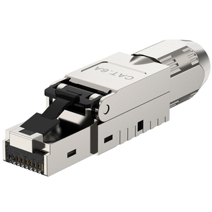 杭龙鑫工程级免压水晶头超六6七7八8类万兆屏蔽RJ45免打网线接头